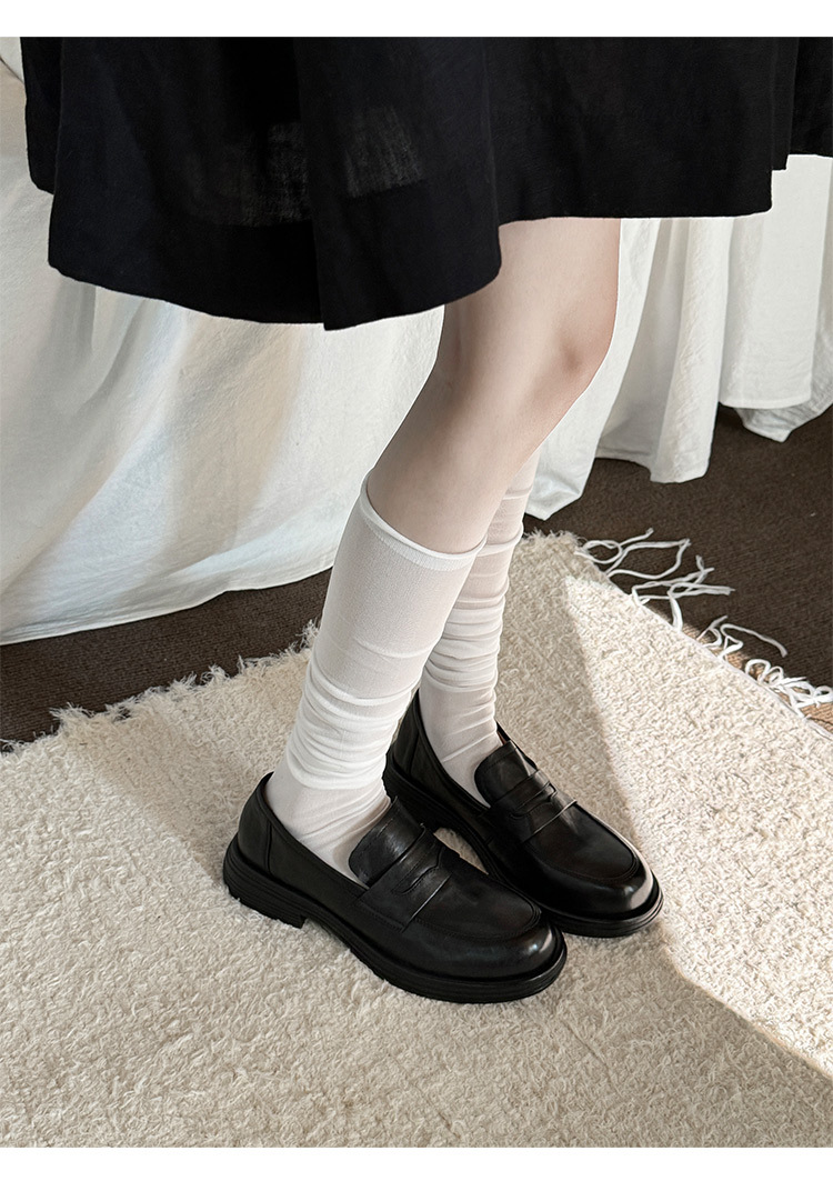 Mocassini donna old money stile in pelle con interno caldo_voghion.com