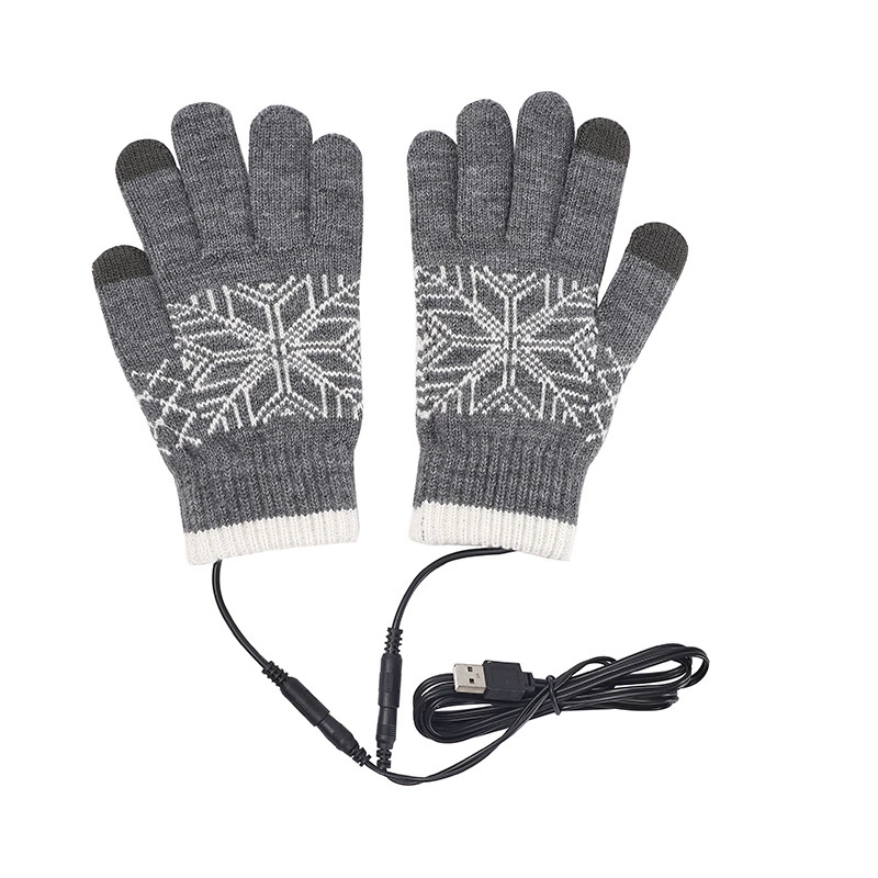 Neutral USB Heating Gloves - Electric Heated Touchscreen, Black or Grey, Washable, Removable Heating