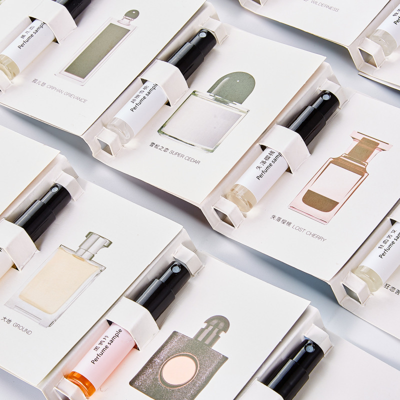 3ml perfume sample Q version card trial men and women lasting natural light fragrance portable gift night market live wholesale