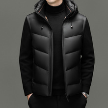 品牌立领可拆卸帽/袖子羽绒服马甲男冬季加厚2025新款白鸭绒背心