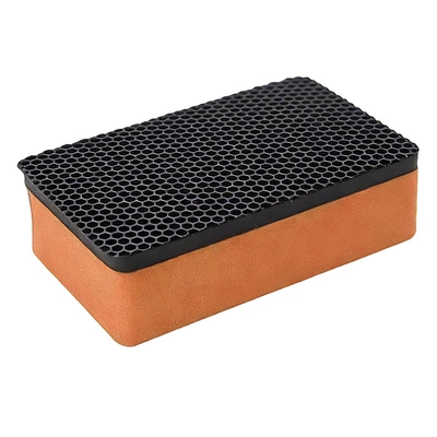 Cloth, Volcanic Mud, Mud Gloves, Pad: Car cleaning tools - hollow-square-ground-mud-rubbed-orange
