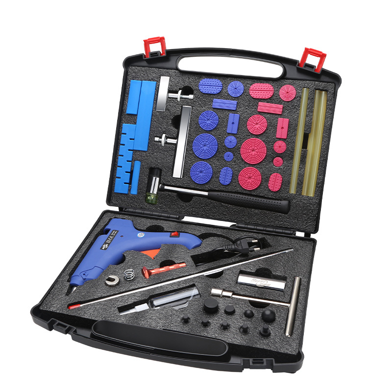 新款汽车凹陷修复工具套装 带工具箱便携收纳 钣金修复拉拔器工厂