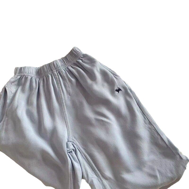 Korean-Style Boys' Ice Silk Soft Mosquito-Repellent Pants 2026 Summer Loose Casual Long Pants Solid Color Cartoon Trendy for Young Children