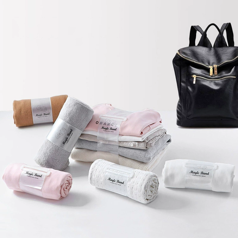 Самоклеящийся упаковочный ремень Укладчик для одежды Рулон отделки шкафа Рубашка для одежды Брюки Ремешок для хранения Штабелируемый ремешок Рулон