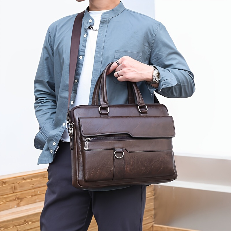 New cross-border foreign trade men's handbag, laptop crossbody bag, business casual shoulder bag for office and business trips