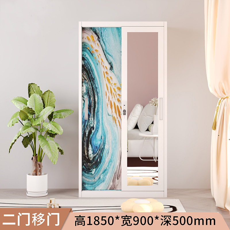 Asia oriental más vendido armario de impresión transfronterizo casillero para el hogar puerta corredera armario de almacenamiento de dormitorio para niños fábrica de comercio exterior image 12