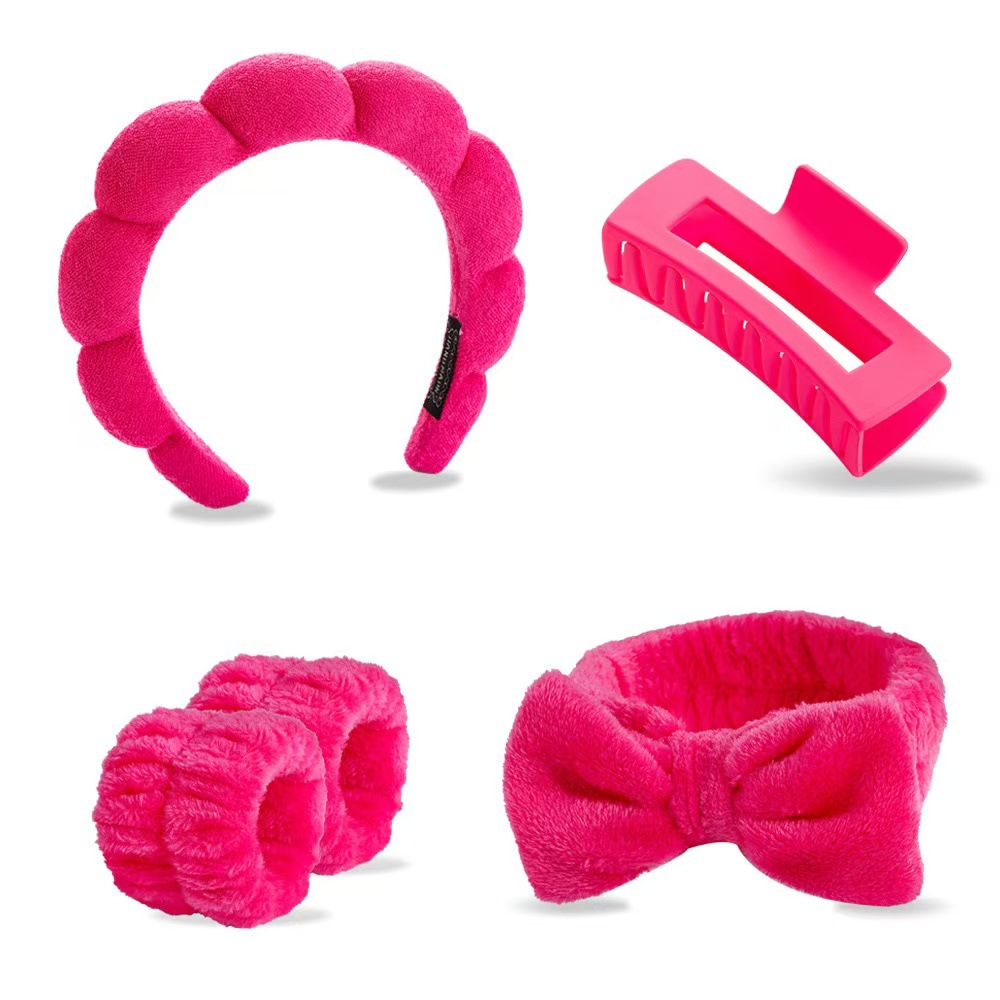 Diadema esponjosa de toalla estilo twist coreano para mujer, de alta gama, para elevar la coronilla, ideal para maquillaje, spa o lavado de cara. image 48