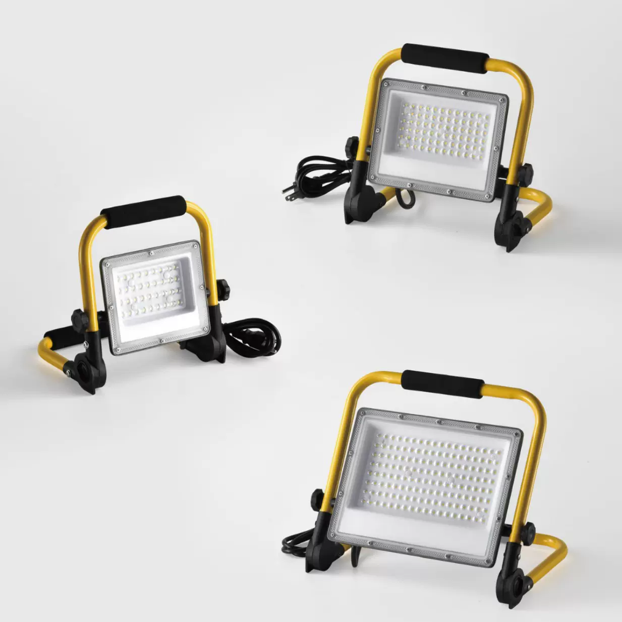 跨境led投光灯便携手提泛光灯工地仓库照明工程折叠厂家热销射灯