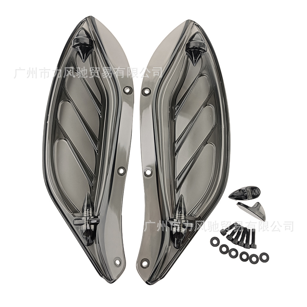 Es adecuado para el parabrisas izquierdo y derecho de la cubierta de la ventana lateral ajustable de la motocicleta Harley Gliding 97 - 13