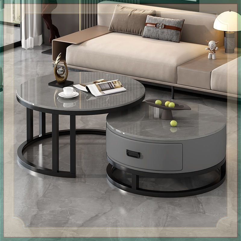 블랙 프레임 그레이 캐비닛丨아르마니 그레이 + 아르마니 그레이