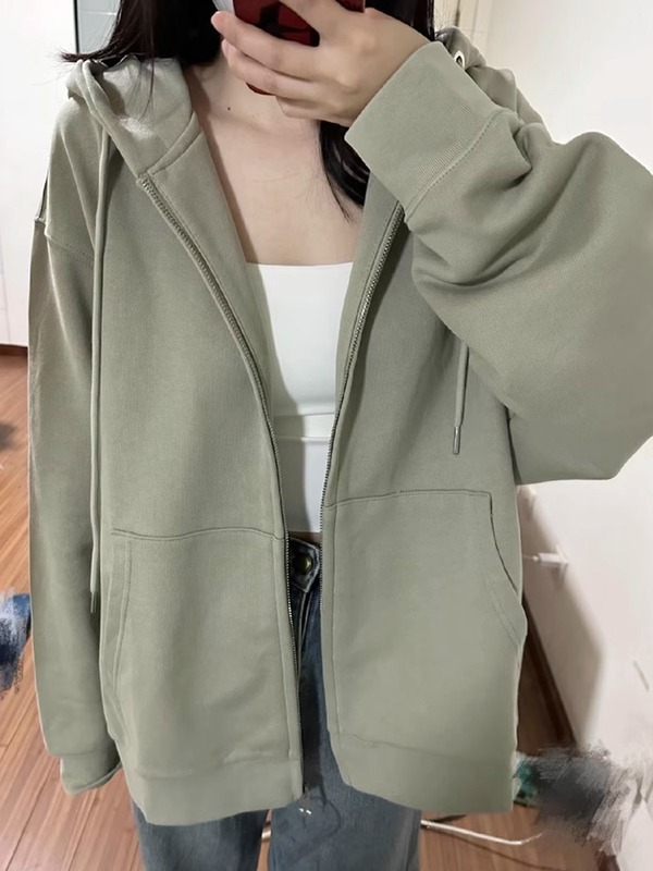 山东即墨卫衣春日莫兰迪色穿搭开春bm外套女款2025新款显瘦外套|undefined