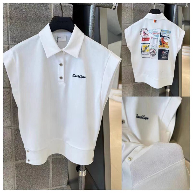 25 New Summer Golf Clothing Women's Sleeveless Vest Tops Fashionable and Versatile Outdoor Leisure Sports Printing