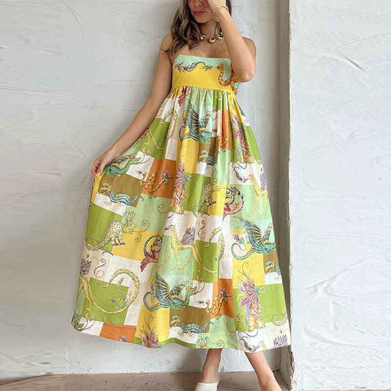 Vestido largo floral Imagen 8