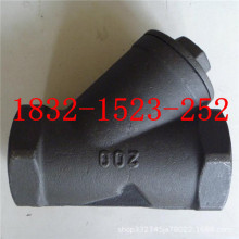 GL11H-16C铸钢碳钢WCB发黑Y型丝扣内螺纹过滤器DN15 20 32 40 50