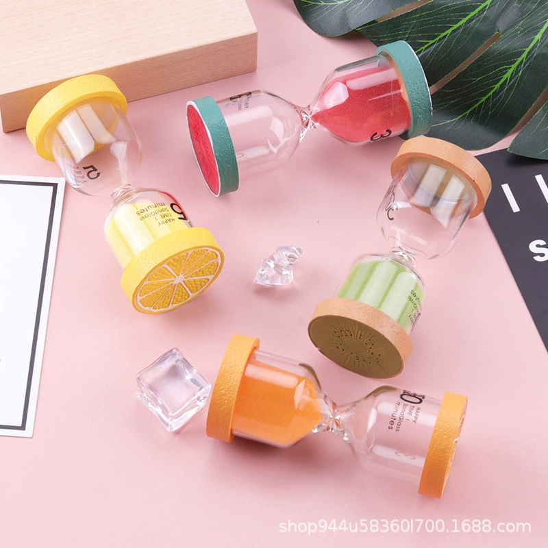 Batch wholesale birthday gift fruit hourglass 3/5/15/30 minutes timing home sand flow creative decoration ornament