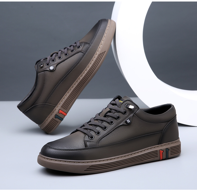 Casual Formal Men's Leather Shoes Breathable Versatile Style_voghion.com