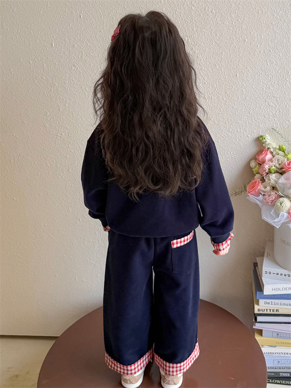 女童卡通卫衣套装秋季2025新款女宝宝洋气时髦秋装小童休闲两件套|undefined