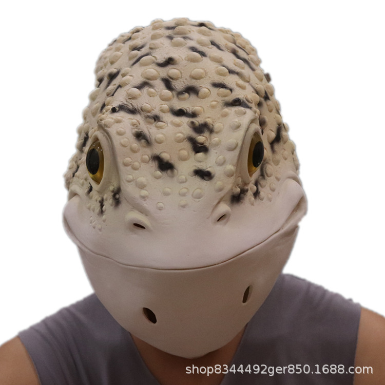 Rana de látex máscara de capucha animal lindo divertido sapo apoyos de Halloween rendimiento parodia Amazon máscara