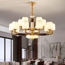 新中式全铜吊灯客厅灯具中国风简约大气现代餐厅卧室大灯大气主灯