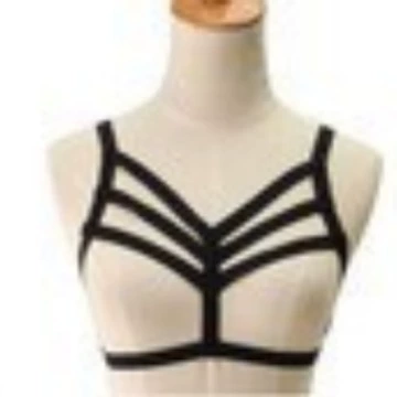 Black white red bra, elastic set, decorations, on elastic band