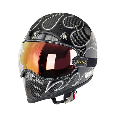 Motosiklet kaskı (dəbilqə) – Full-Face Electric Motorcycle Helmet for Men - 3k-silver-flame-color-mirror-m55-56