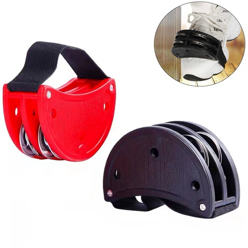 Percussion cajon with steel bell, African drum, foot tambourine, foot bell, foot rattle, musical instrument accompaniment