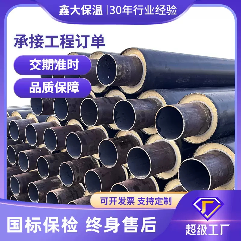 聚氨酯保温管小区一次网改造预制直埋发泡保温螺旋钢管批发厂家