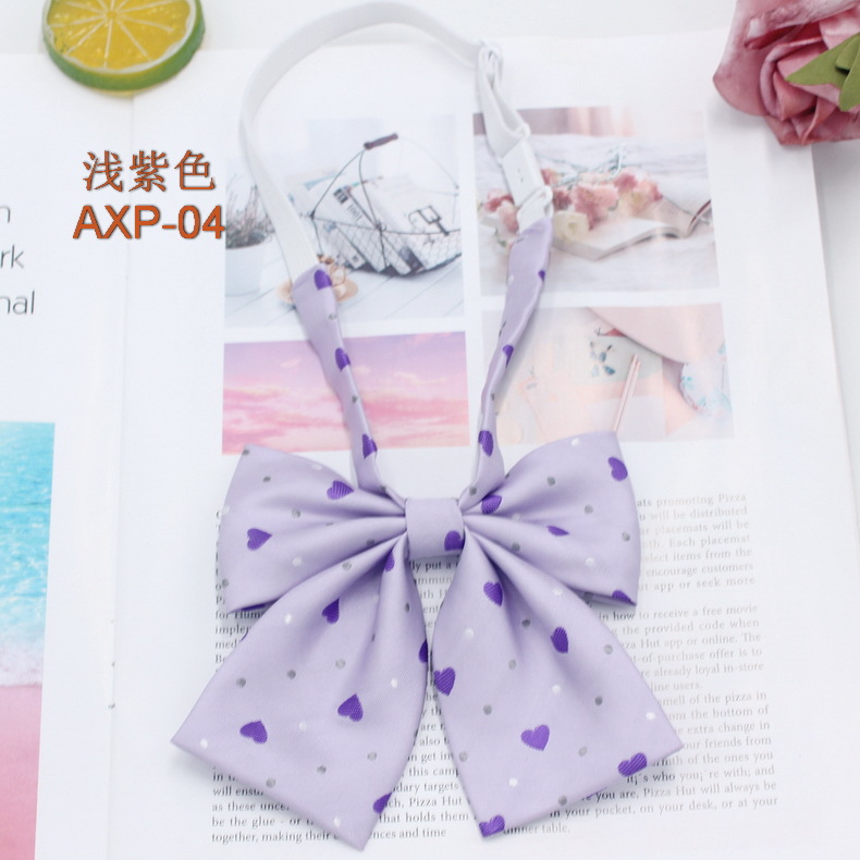 Fabricante en stock amor boxeador pajarita coreana estilo de la Universidad chica lindo arco JK uniforme pajarita collar flor