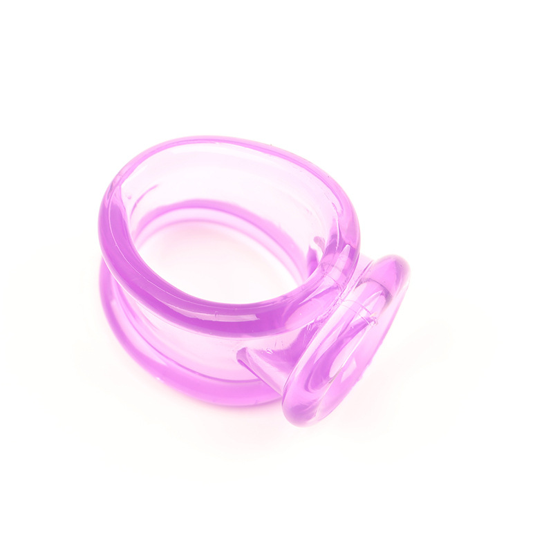 Soft TPE Penis Ring with Triple Lock Design, Elastic Egg-Shaped Delay Ring, Black — detail image 9