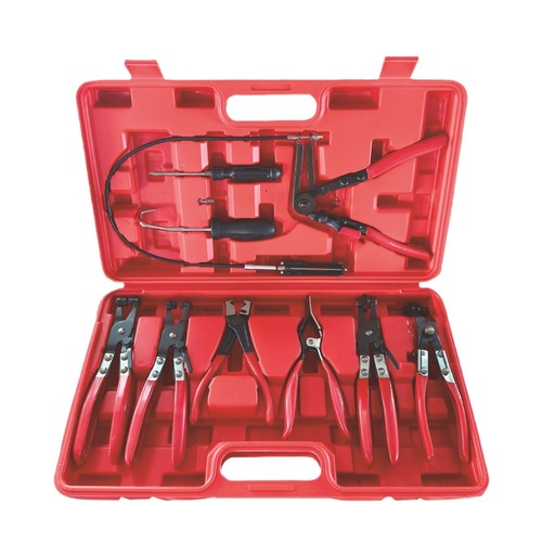 9-piece set of automotive water pipe pliers, straight throat pipe bundle pliers, bendable pliers, wired pipe bundle pliers, oil pipe separation pliers