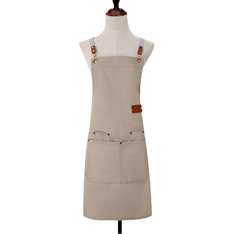 Estilo coreano Halter delantal hogar cocina supermercado cafetería delantal de cintura de color sólido hombres y mujeres Al Por Mayor