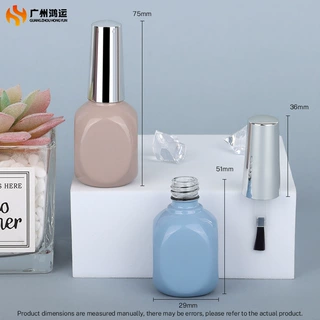 创意定制指甲油胶玻璃空瓶 可加工11ml透明分装瓶 甲油胶瓶包材