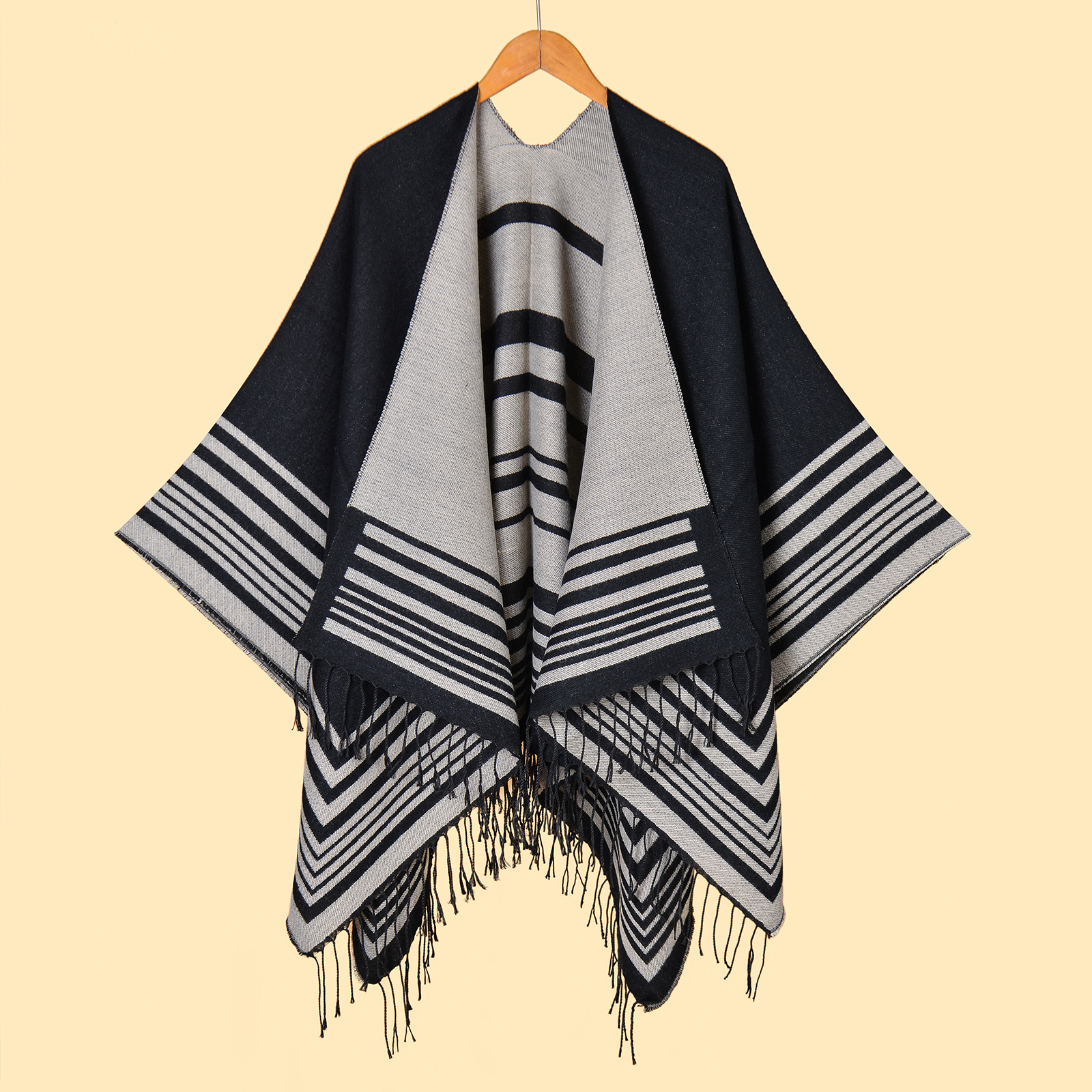 태슬 옐로우 스트라이프 블랙