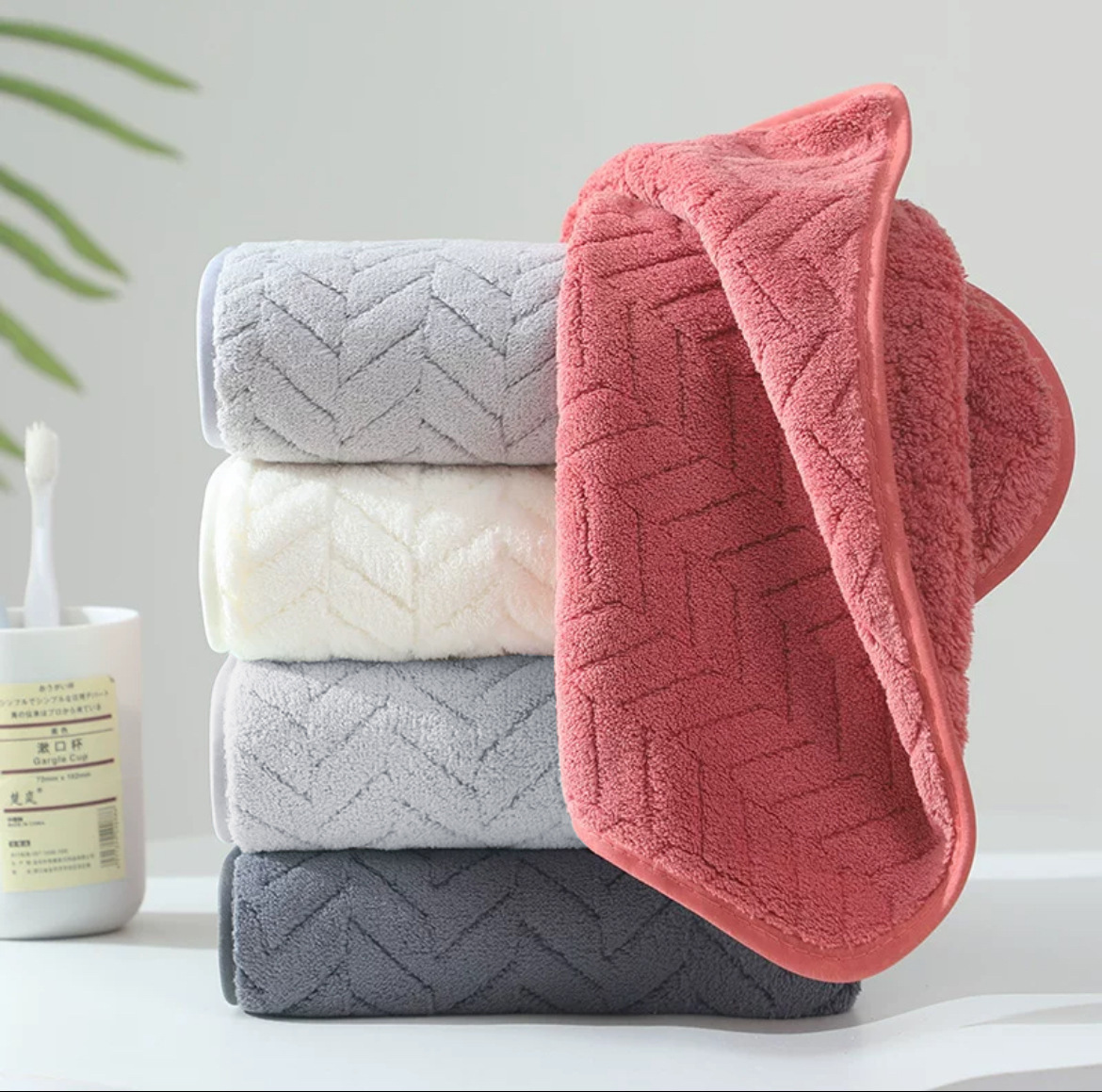 coral towel for home use for face washing