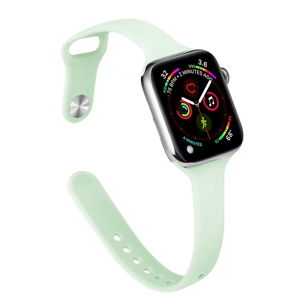 Aplicable Apple Watch correa Applewatch8SE7654 cintura pequeña correa de silicona delgada moda deportiva