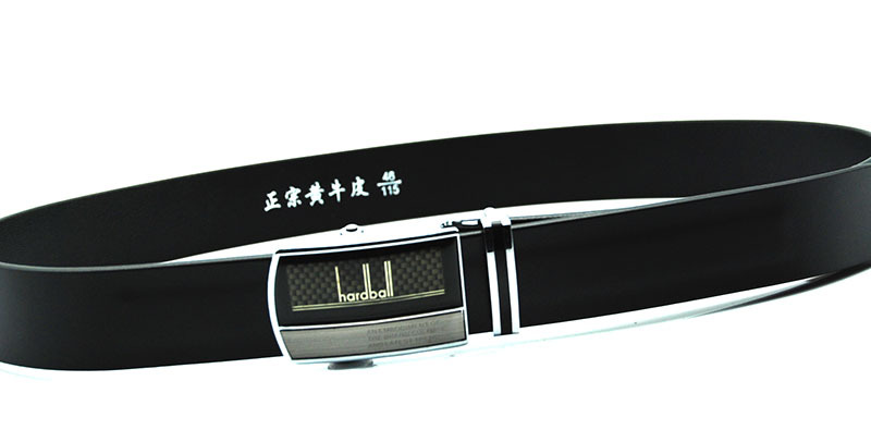 Factory Direct Belt Men's Flat Belt Leather Factory Cowhide Belt Men's Automatic Buckle Belt A Piece Of Hair undefined