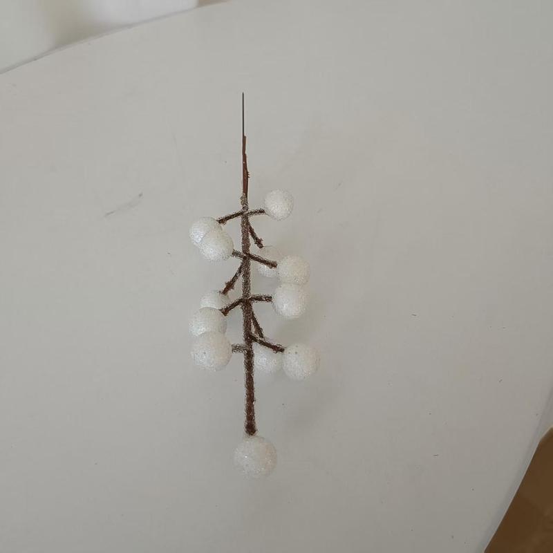 仿真浆果杨梅圣诞装饰果子单叉十二果圣诞花环红果枝福桶年宵插花|undefined