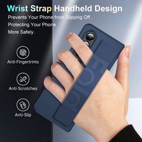 Applicable for Samsung Z Fold4 phone case, elastic band integrated flip cover for foldable screen Fold5 anti-slip protective case