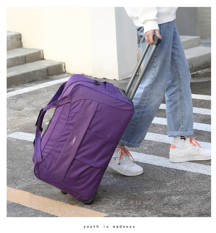 Borsa da viaggio pieghevole in tessuto con tirante, antispruzzo, resistente all'usura, universale per uomo e donna, per esterni_voghion.com