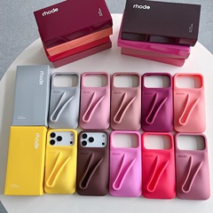 高质量海莉rhode同款唇彩硅胶苹果15promax硅胶手机壳iPhone16/17