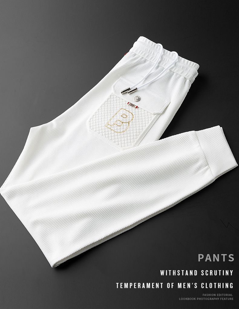 Jesenné pánske ležérne nové kórejské vydanie 2023 Trendové, módne, všestranné, priliehavé, módne športové nohavice pre mužov_voghion.com