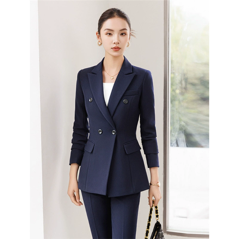 Темно-синий деловой костюм для женщин 2025 весна новый стиль студенческий собеседование официальная одежда высококачественная рабочая одежда