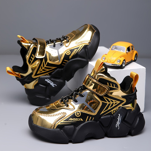 Spring Fashion Boys' Sports Shoes for Big Kids, Comfortable Running Shoes for Children, Soft Sole Sports Shoes for Primary School Students