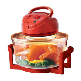 Foreign trade smart home visual air fryer transparent glass large capacity electric fryer automatic light wave furnace gift