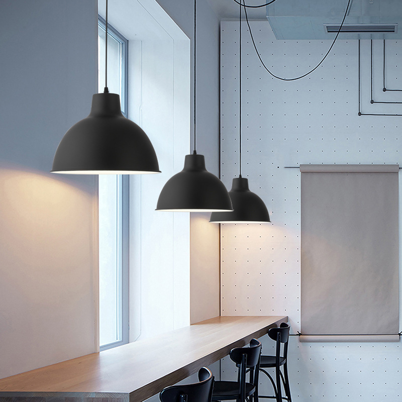 Hotel de estilo nórdico tienda de comida pequeña cabeza única Zhongshan simple lámpara de lámpara de lámpara de lámpara comercial lámpara de restaurante