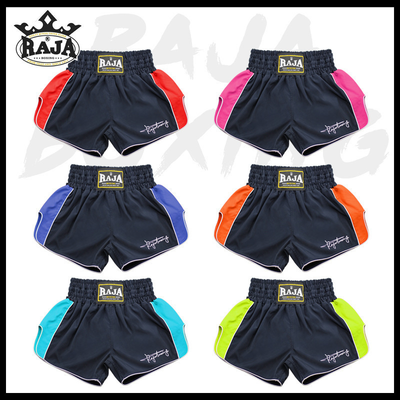 Raja Thai Brand Fighting and Boxing Shorts for Training and Competition, Loose-Fitting Muay Thai Shorts Raja Thai Brand Fighting and Boxing Shorts for Training and Competition, Loose-Fitting Muay Thai Shorts