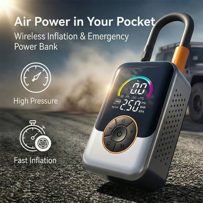 and Power Bank Three-In-One, Stops – Hava nasosu