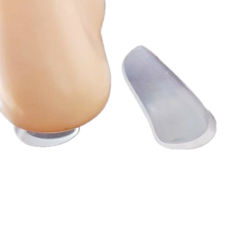 Inner/Outer Heel Wedge-Shaped Silicone Insole - Adhesive Shoe Padding Suitable for Foot Alignment Heel Stickers