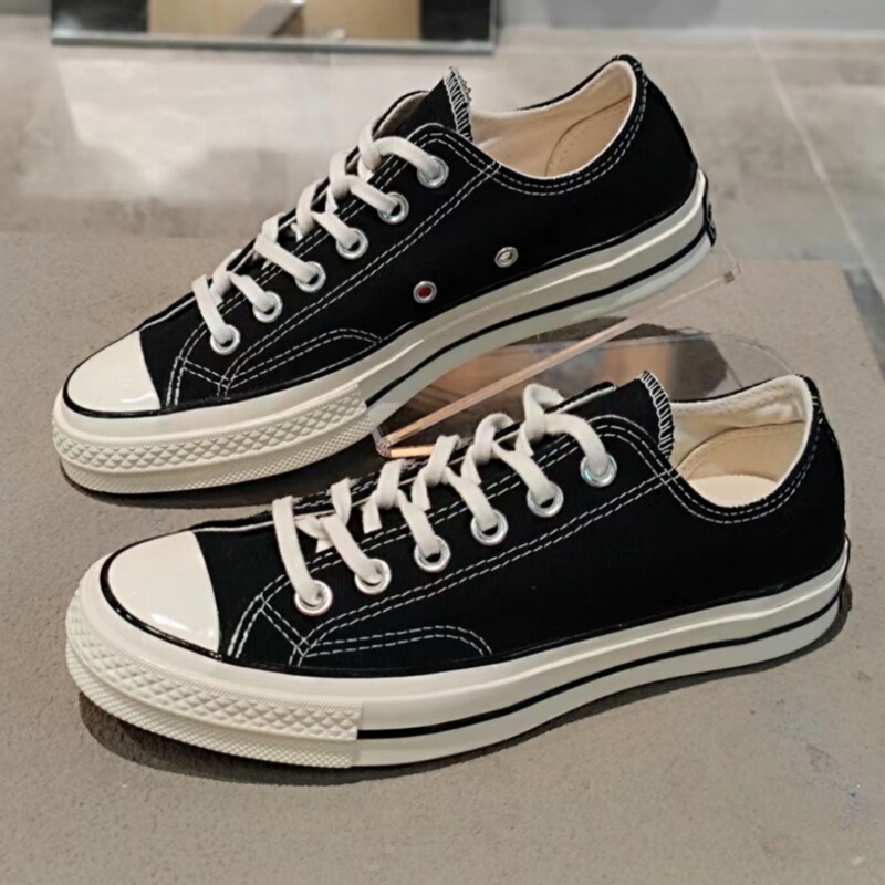 Rutian Shoes 1970S Sneakers Low-Top Miqi Converse Canvas Shoes High-Top Vulcanized Sole Retro Versatile Couple Sneakers