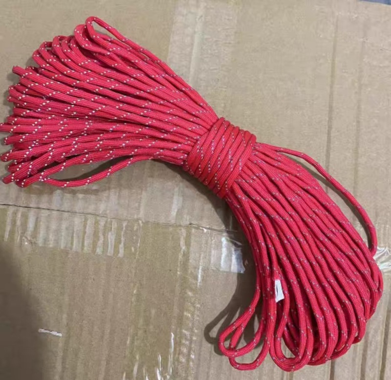 厂家批发2-5mm彩色尼龙绳户外帐篷聚丙烯包芯反光绳夜光帐篷绳子|undefined